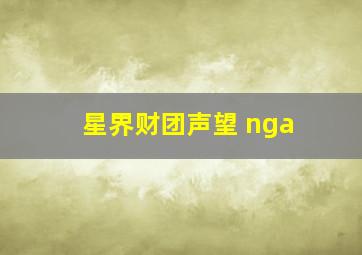 星界财团声望 nga